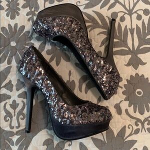 SM New York Sequin Platform Heels​​​